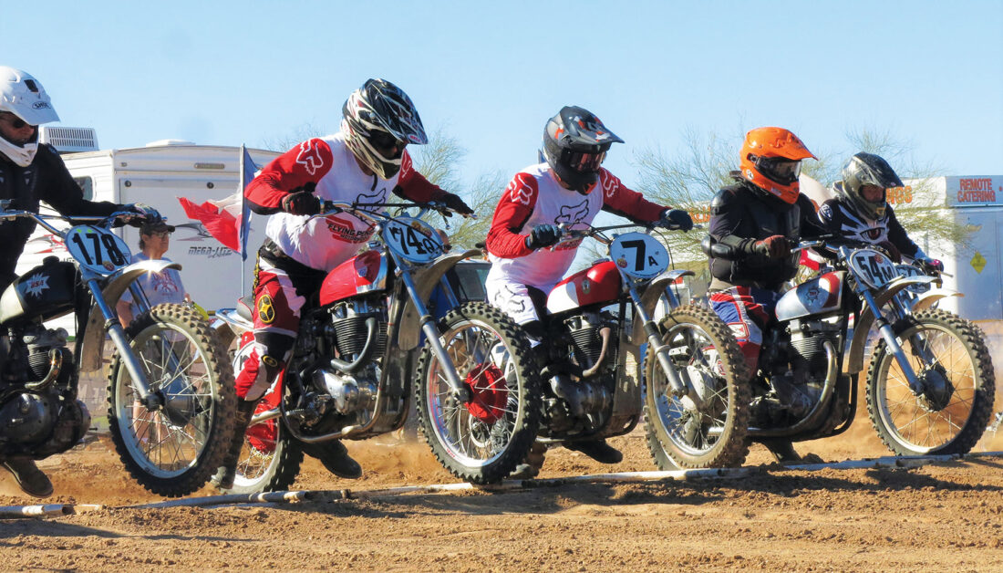 line of motorcycle riders
